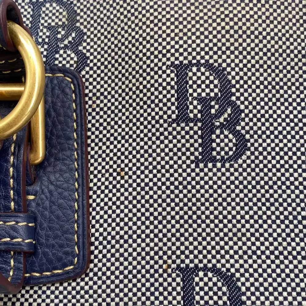 Dooney & Bourke Blue Canvas Leather Shoulder Bag | OS Regular